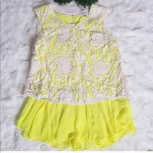 REPOSH Alberto Makali neon crochet top